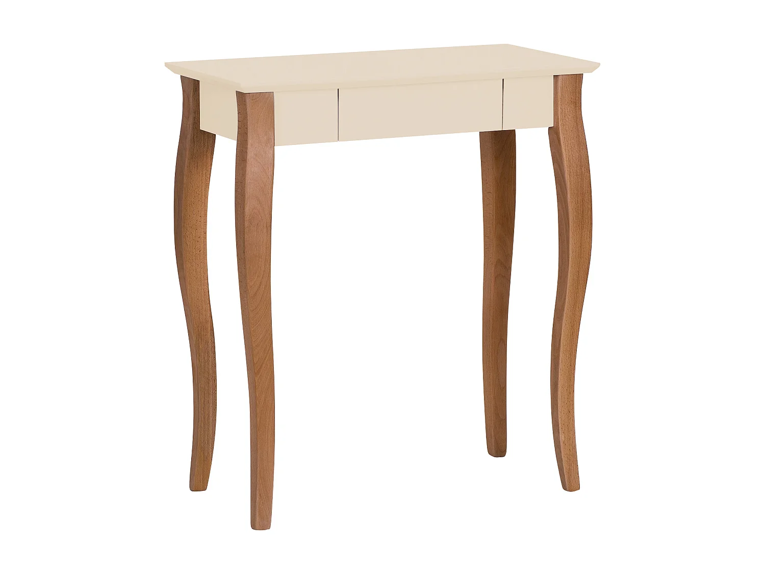 Petit bureau avec tiroir 65 x 40 cm Lillo Blanc Craie | Pieds en hêtre