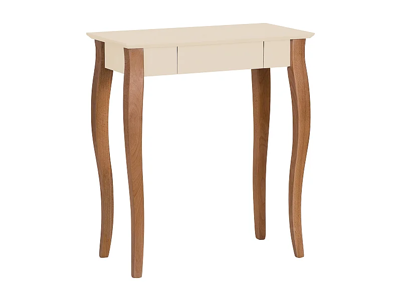 Petit bureau avec tiroir 65 x 40 cm Lillo Blanc Craie | Pieds en hêtre