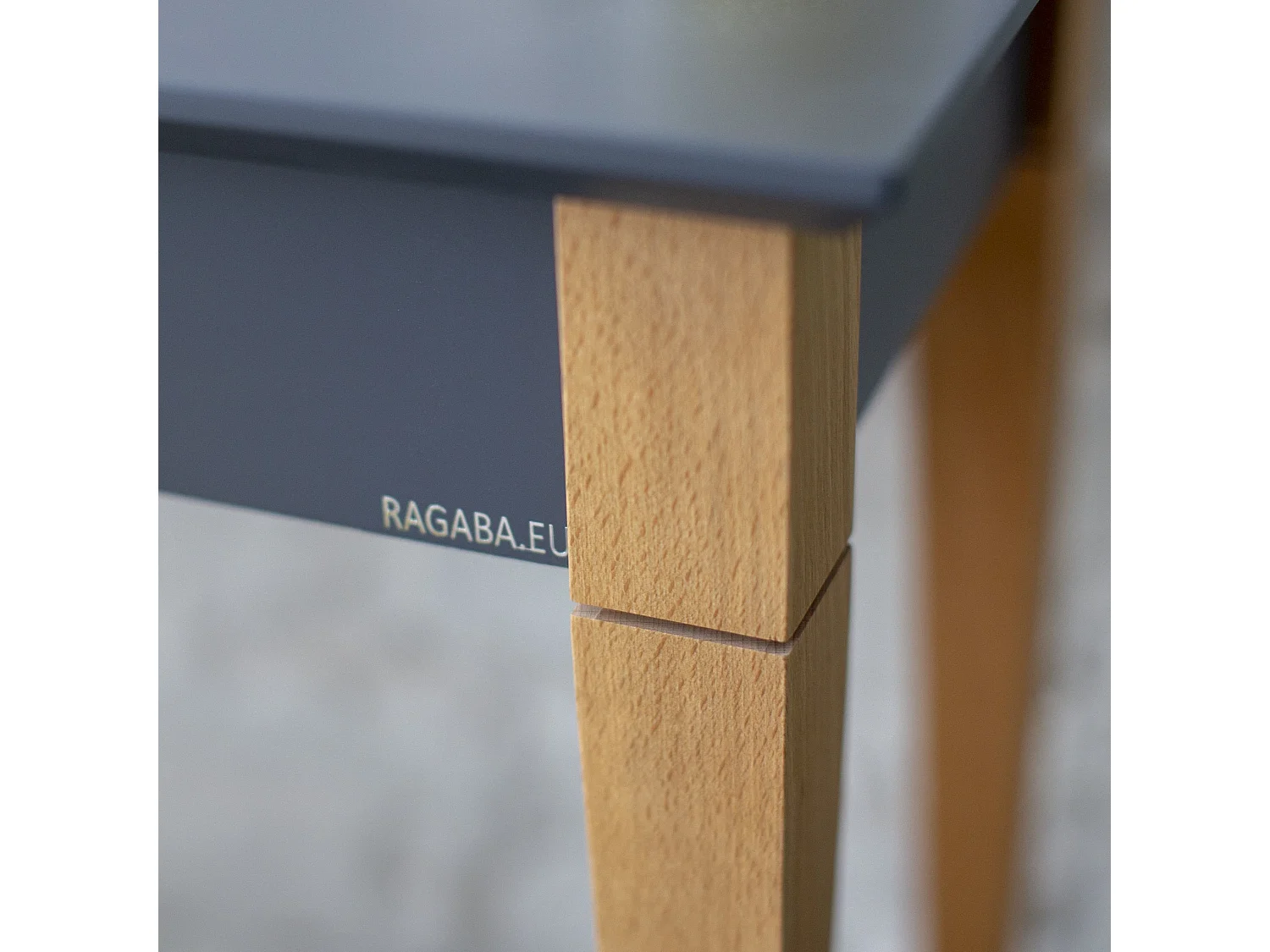 Petit bureau avec tiroir 85 x 40 cm Mimo Blanc | Pieds en hêtre