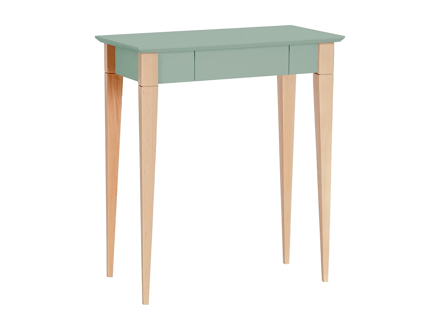 Petit bureau avec tiroir 65 x 40 cm Mimo Vert Sauge | Pieds en hêtre