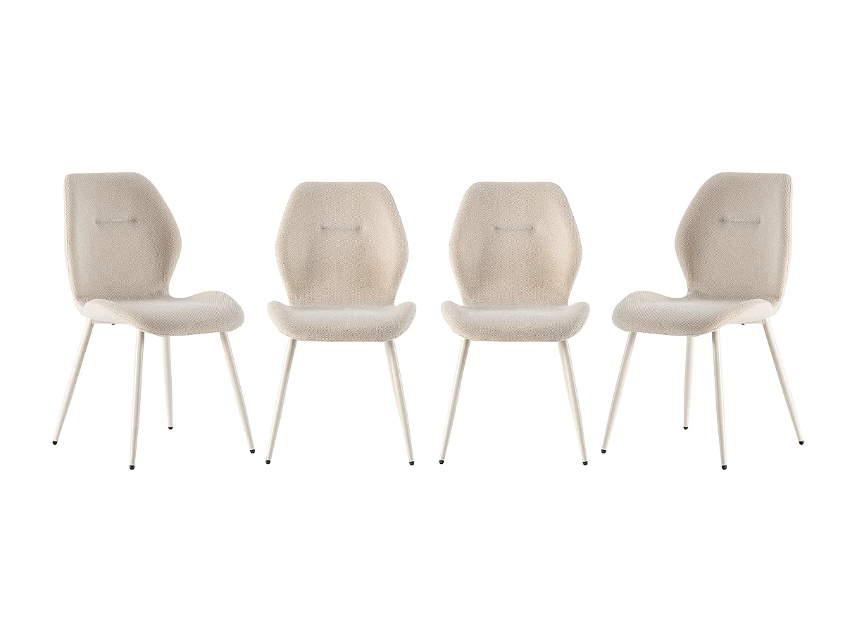Fabric chair set of 4 H86 cm - ASHLEY