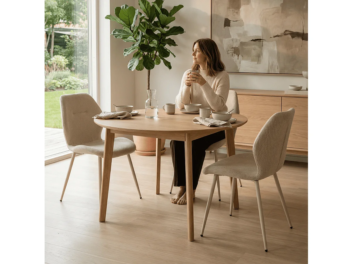 Lot de 4 chaises en tissu H86 cm - ASHLEY