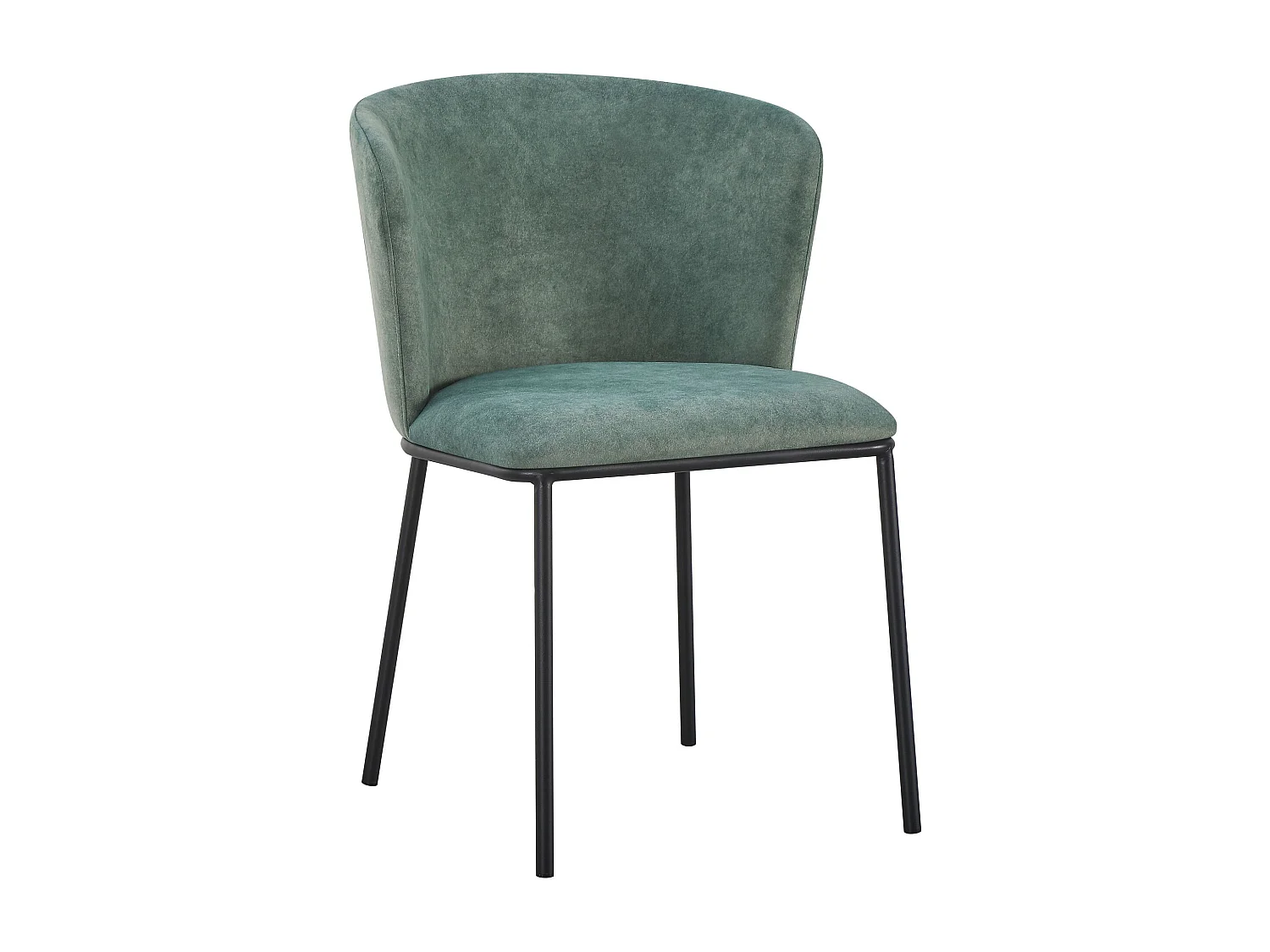 Chaise rembourrée – velours facile d’entretien vert sauge – CARBLE