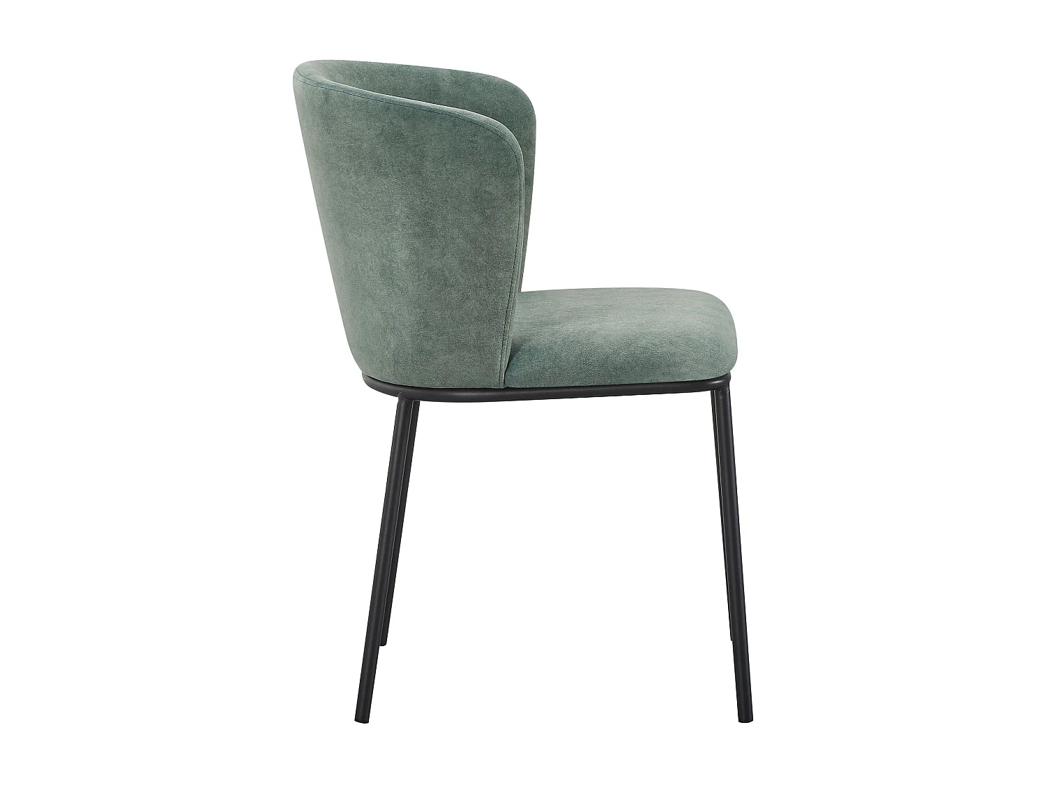 Chaise rembourrée – velours facile d’entretien vert sauge – CARBLE