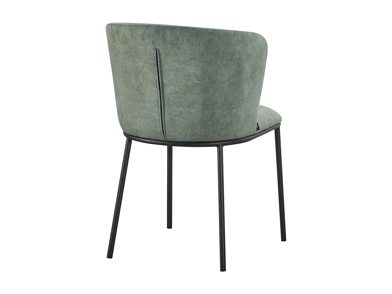 Chaise rembourrée – velours facile d’entretien vert sauge – CARBLE