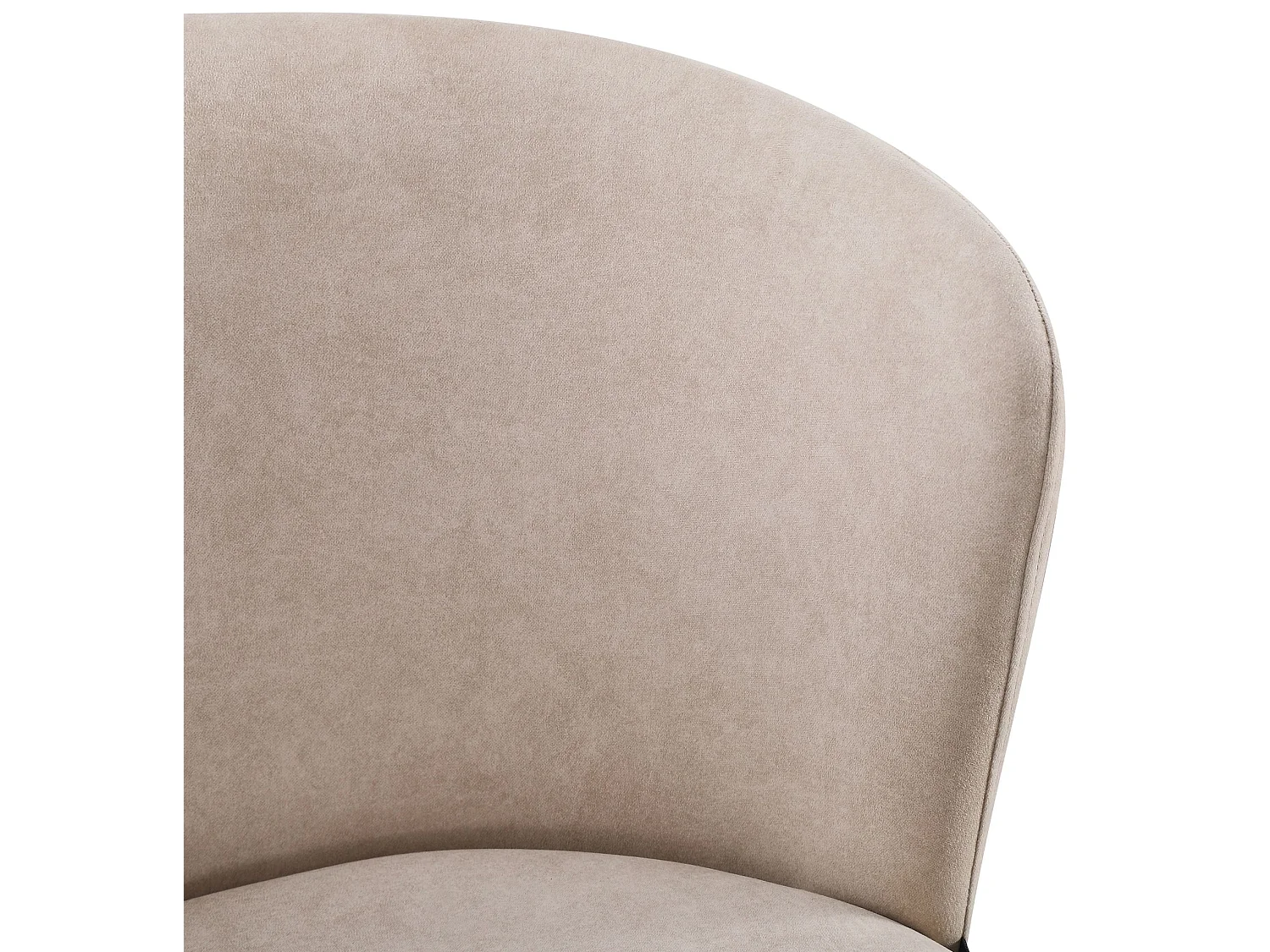 Chaise rembourrée – velours facile d’entretien beige – CARBLE