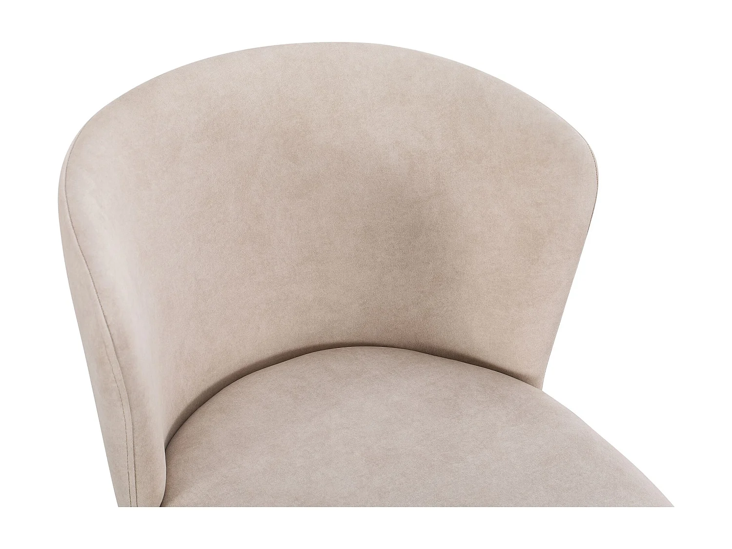 Chaise rembourrée – velours facile d’entretien beige – CARBLE