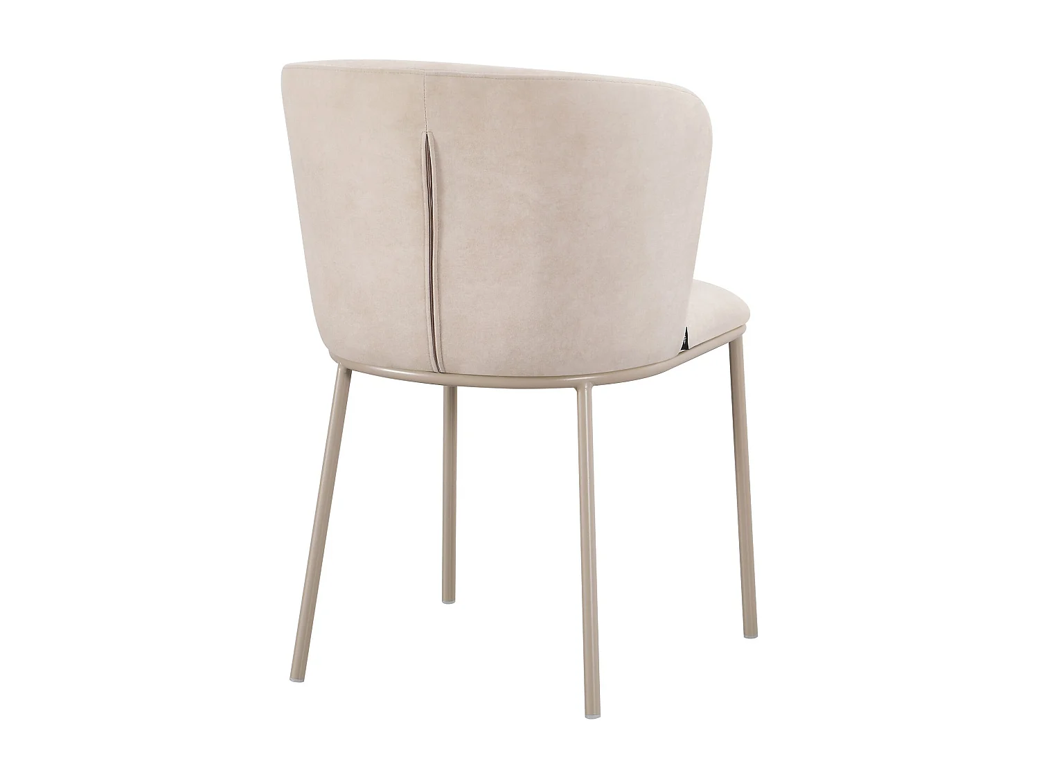 Chaise rembourrée – velours facile d’entretien beige – CARBLE