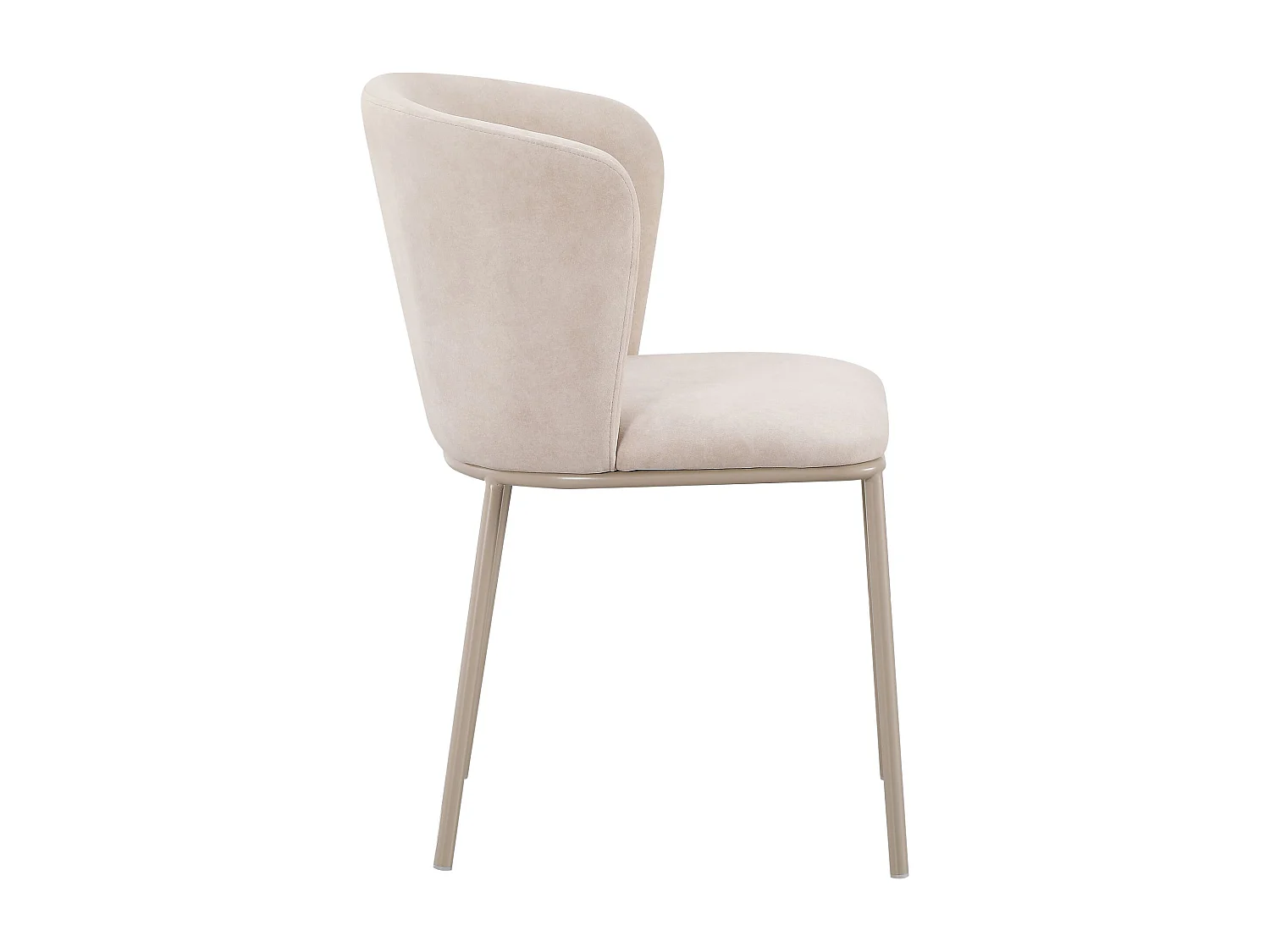Chaise rembourrée – velours facile d’entretien beige – CARBLE