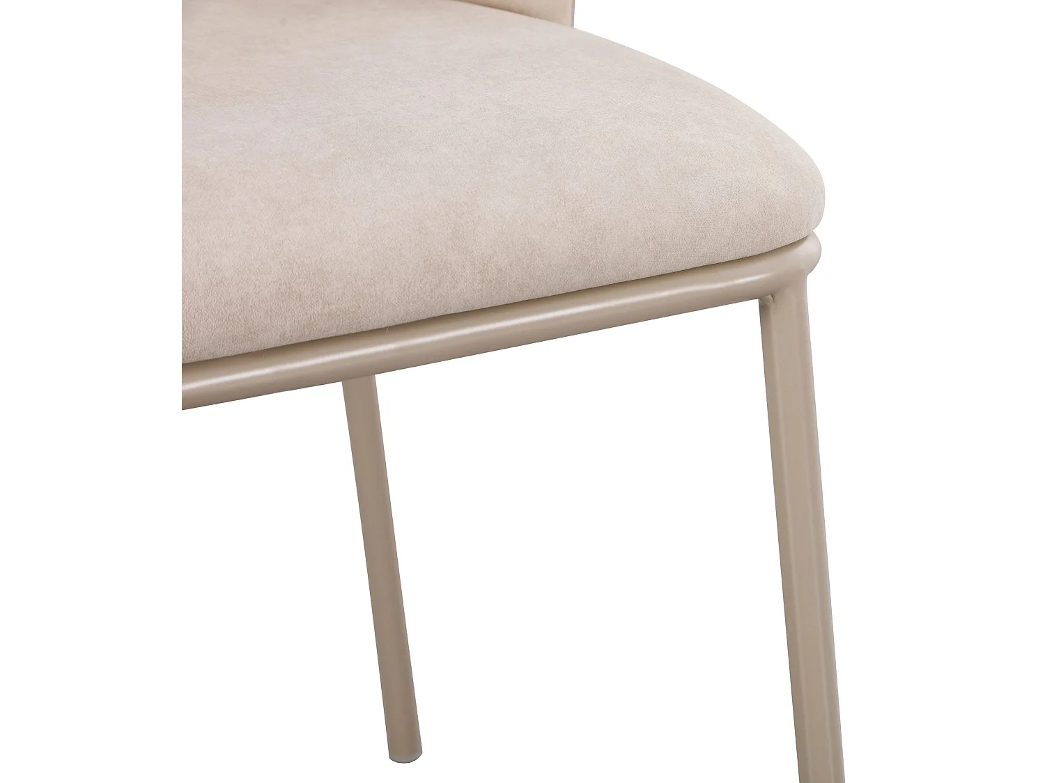 Chaise rembourrée – velours facile d’entretien beige – CARBLE
