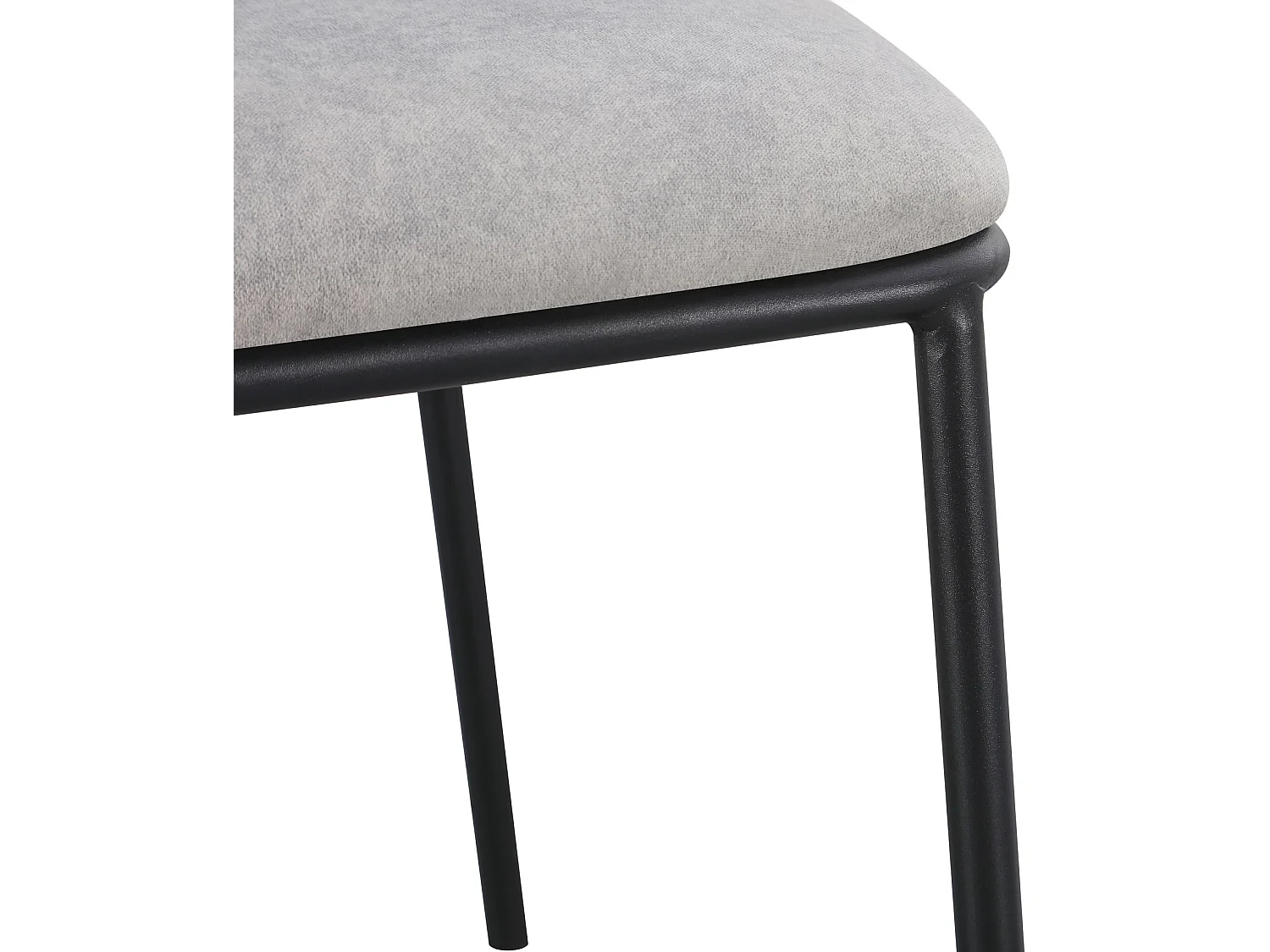 Chaise rembourrée – velours facile d’entretien gris clair – CARBLE