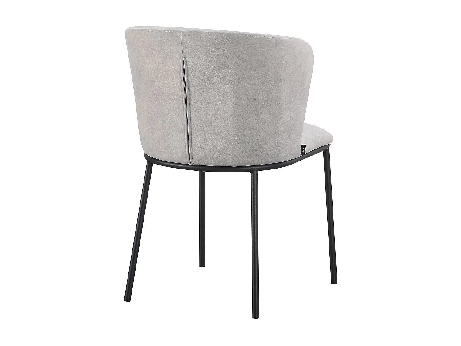 Chaise rembourrée – velours facile d’entretien gris clair – CARBLE