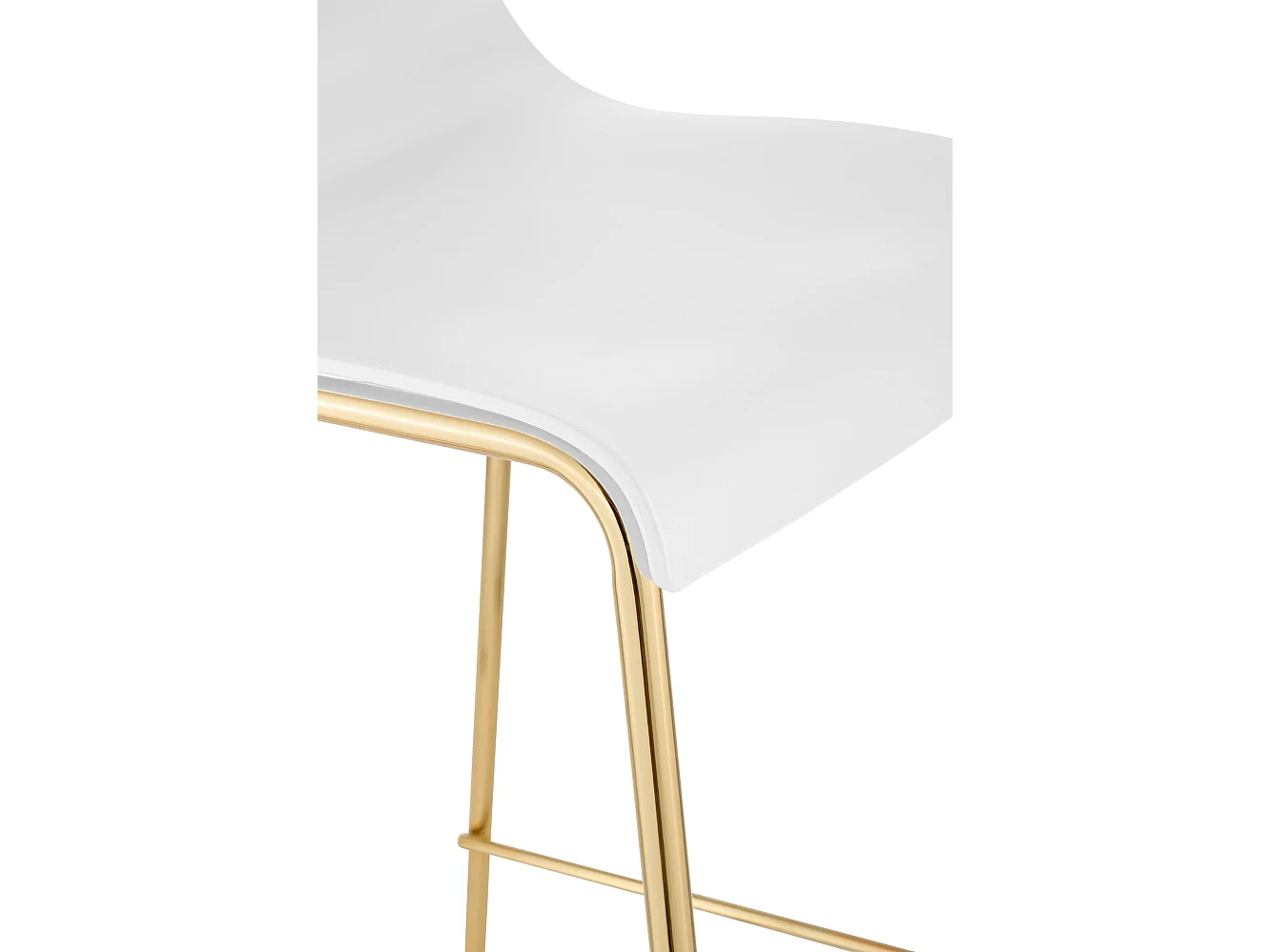 Lot de 2  Tabouret de bar - Plastique & Antique foncé - Blanc - Hover