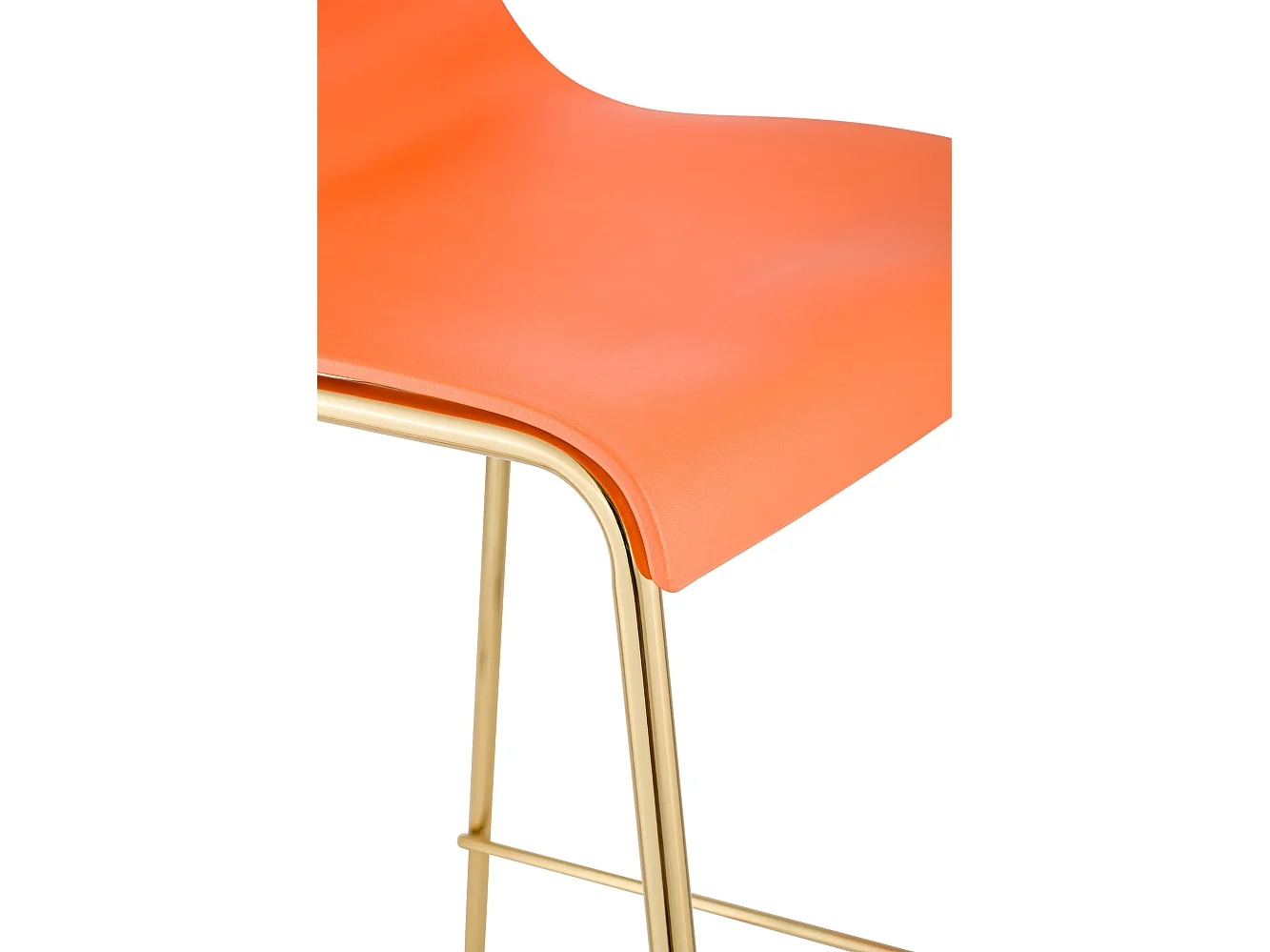 Lot de 2  Tabouret de bar - Plastique & Antique foncé - Orange - Hover