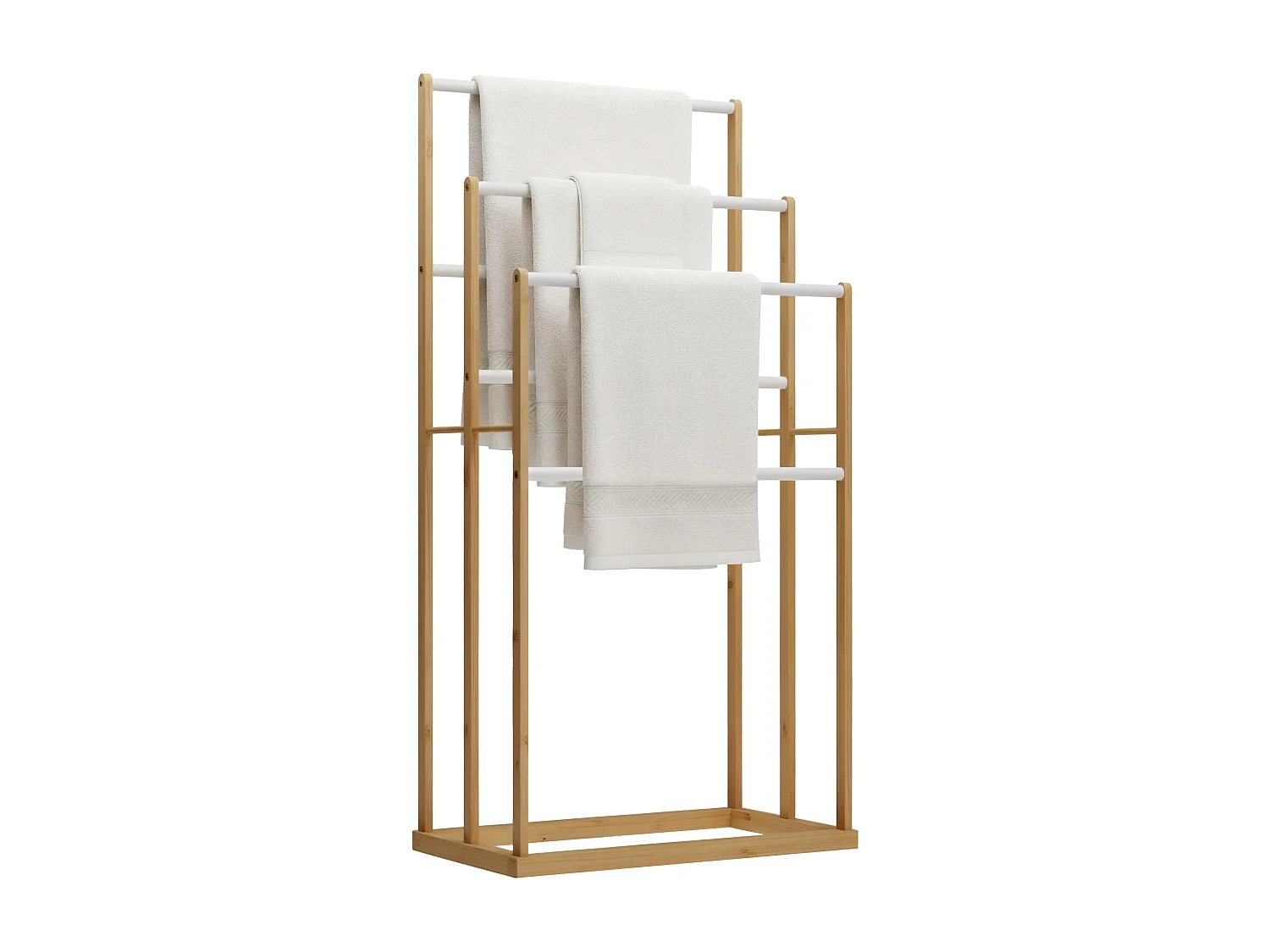 Porte-serviettes - Bois - 42 x 24 x 82cm - Nature - Malami