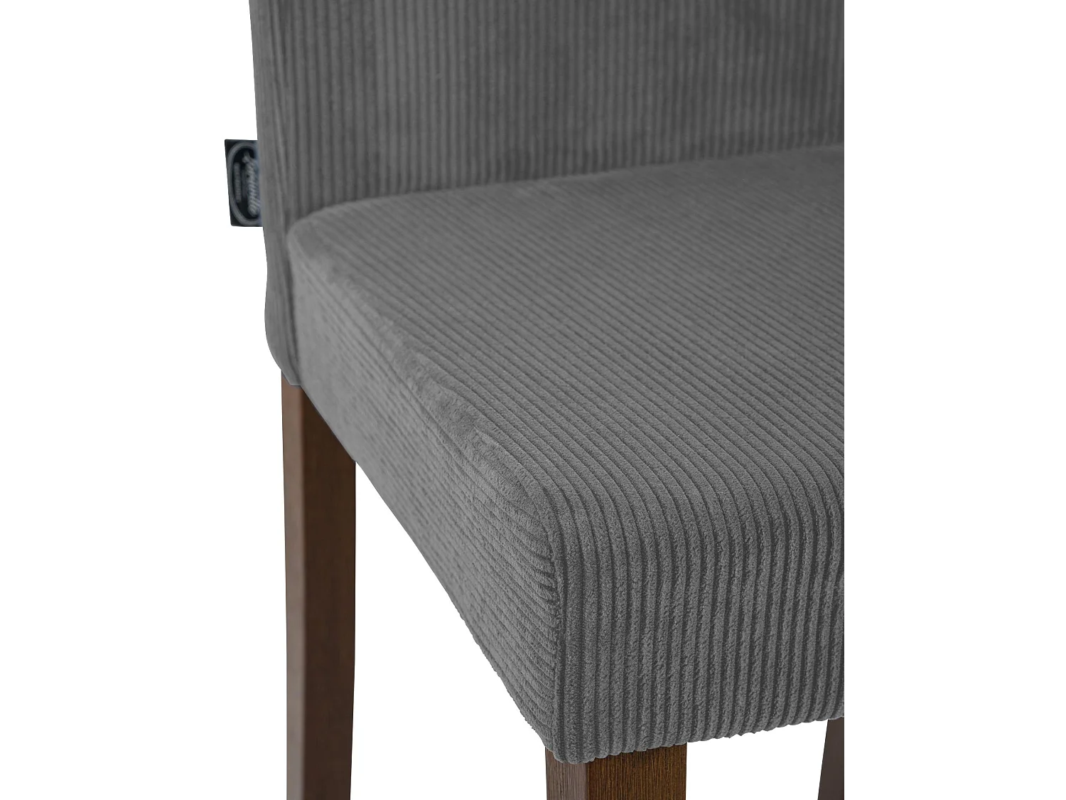 Lot de 2  chaise salle à manger - Cordon & Antique foncé - Gris - Ina