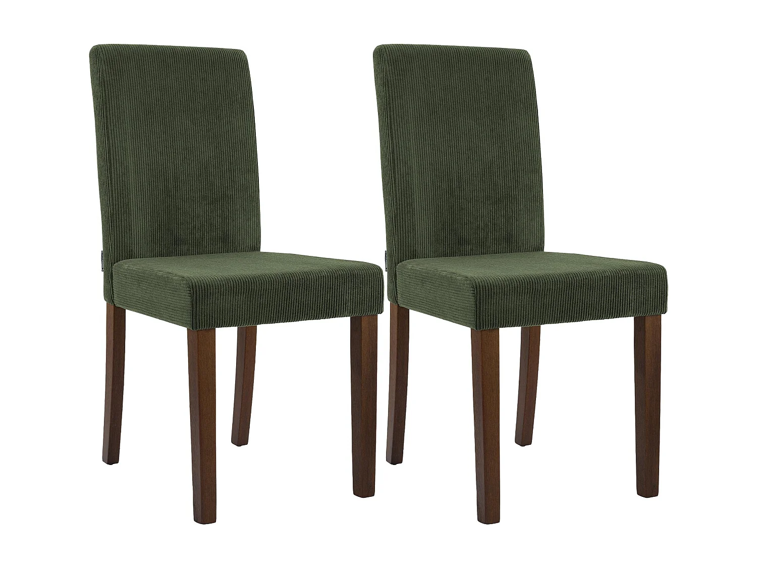 Lot de 2  chaise salle à manger - Cordon & Antique foncé - Vert - Ina