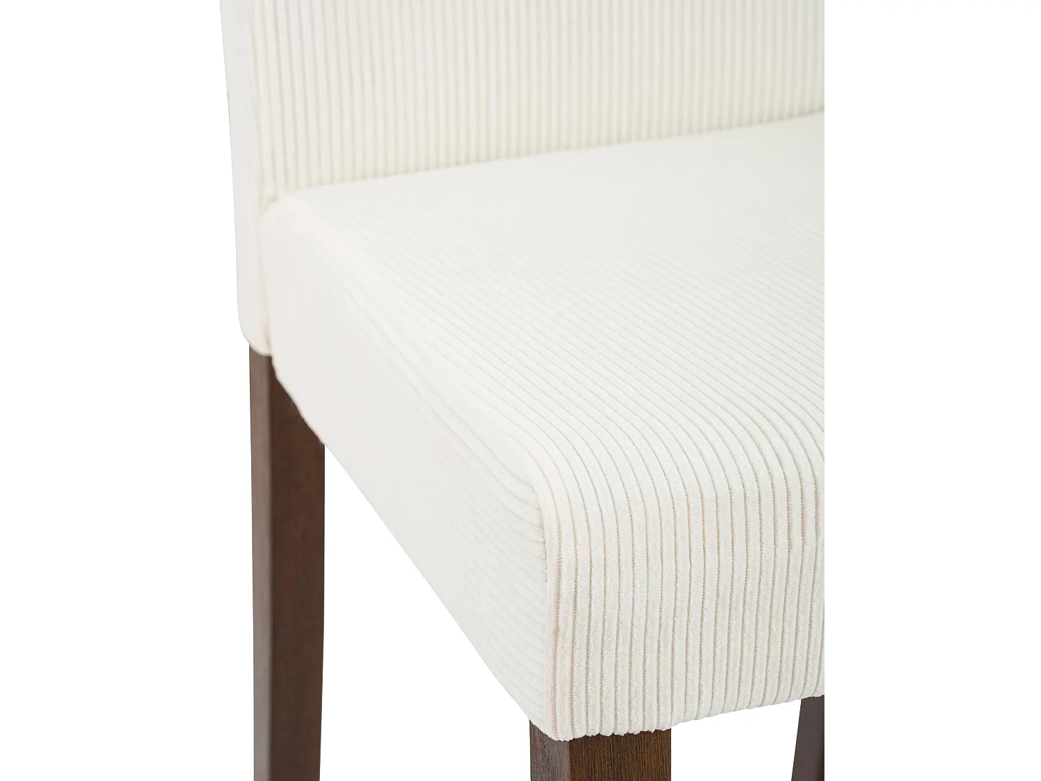 Lot de 2  chaise salle à manger - Cordon & Antique foncé - Crème - Ina