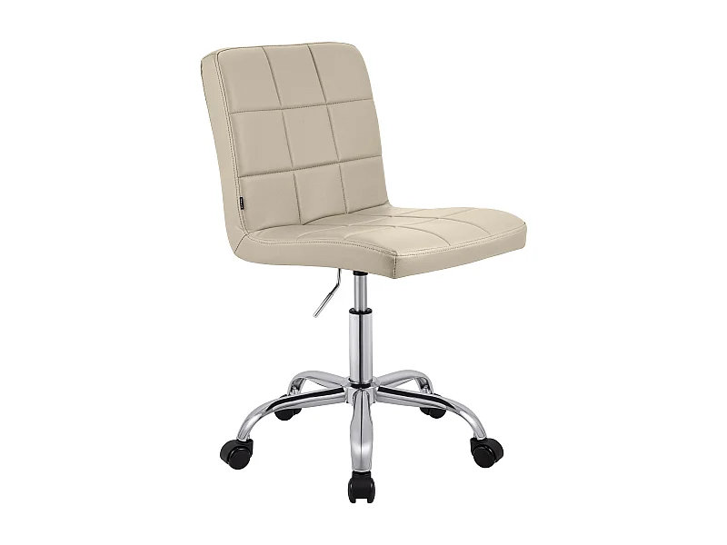 Chaise de bureau - Similicuir - Crème - Darfield