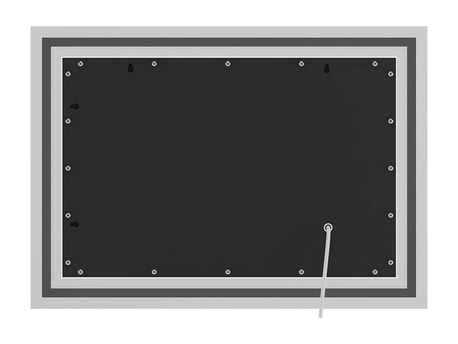 Miroir mural - carré - Verre - 70 x 3.5 cm - Verre clair - Jaffrey