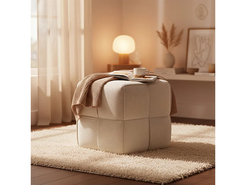 Tabouret - Cordon - Crème - Forinta