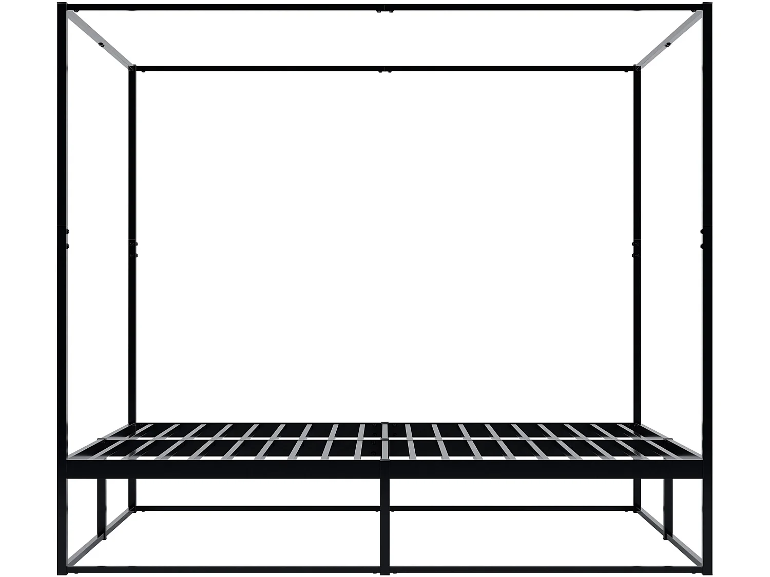 Lit en métal - Métal - 180 x 200 cm - Noir - Batoni