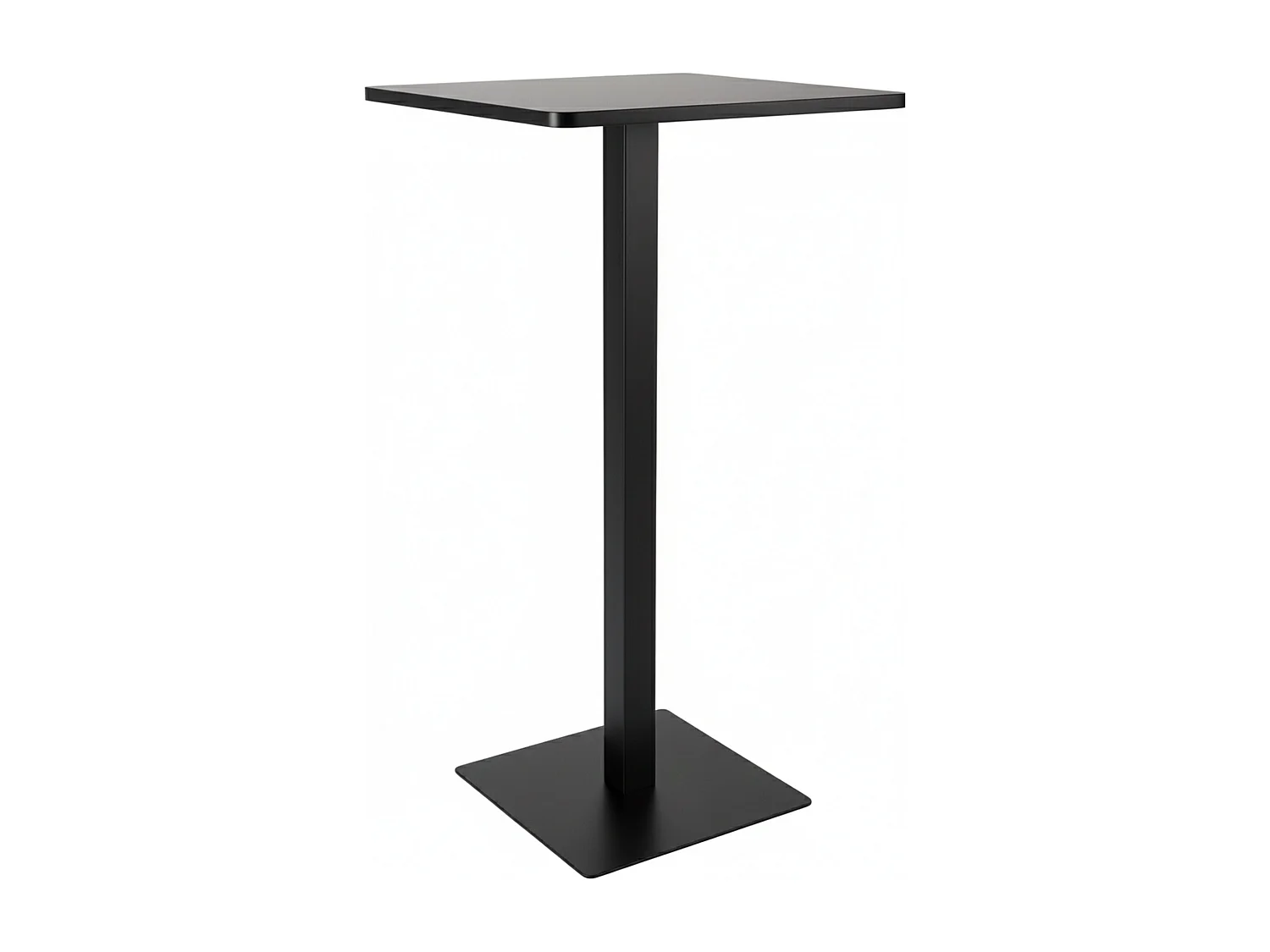Table haute - carré - Bois - 60 x 60 cm - Noir / Noir - Sharon