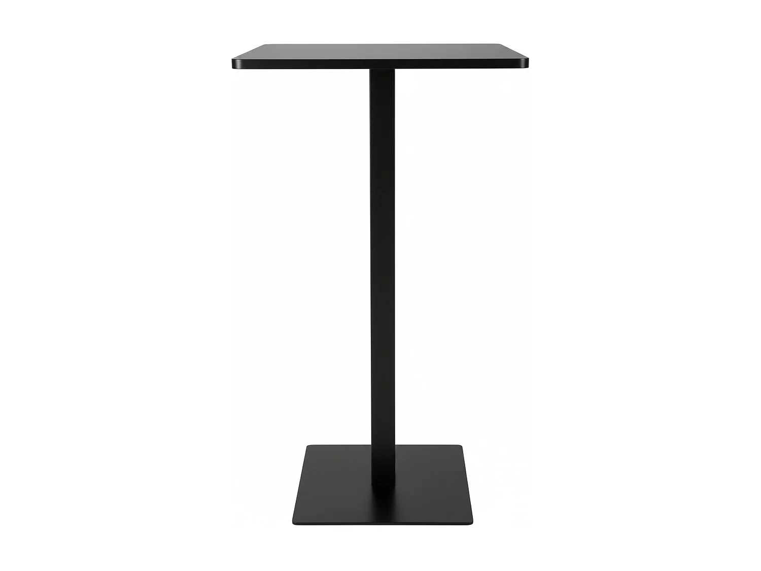 Table haute - carré - Bois - 60 x 60 cm - Noir / Noir - Sharon