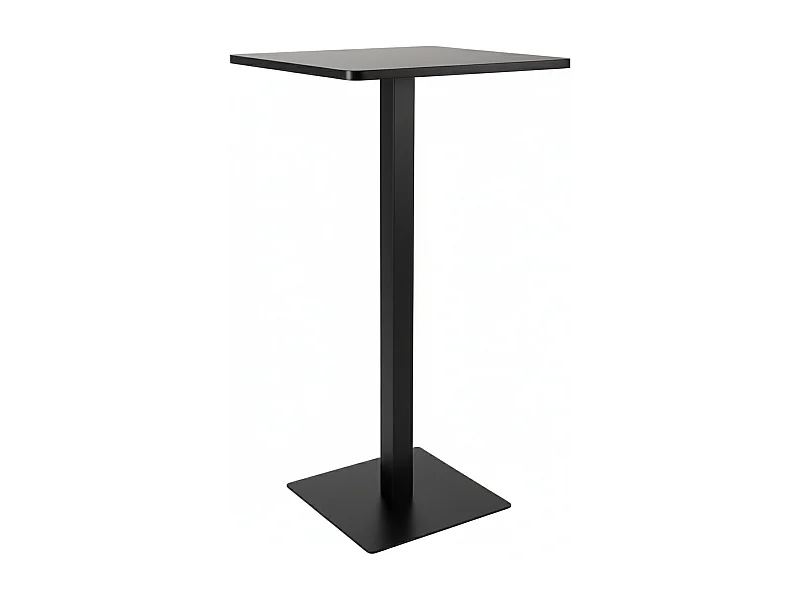 Table haute - carré - Bois - 60 x 60 cm - Noir / Noir - Sharon