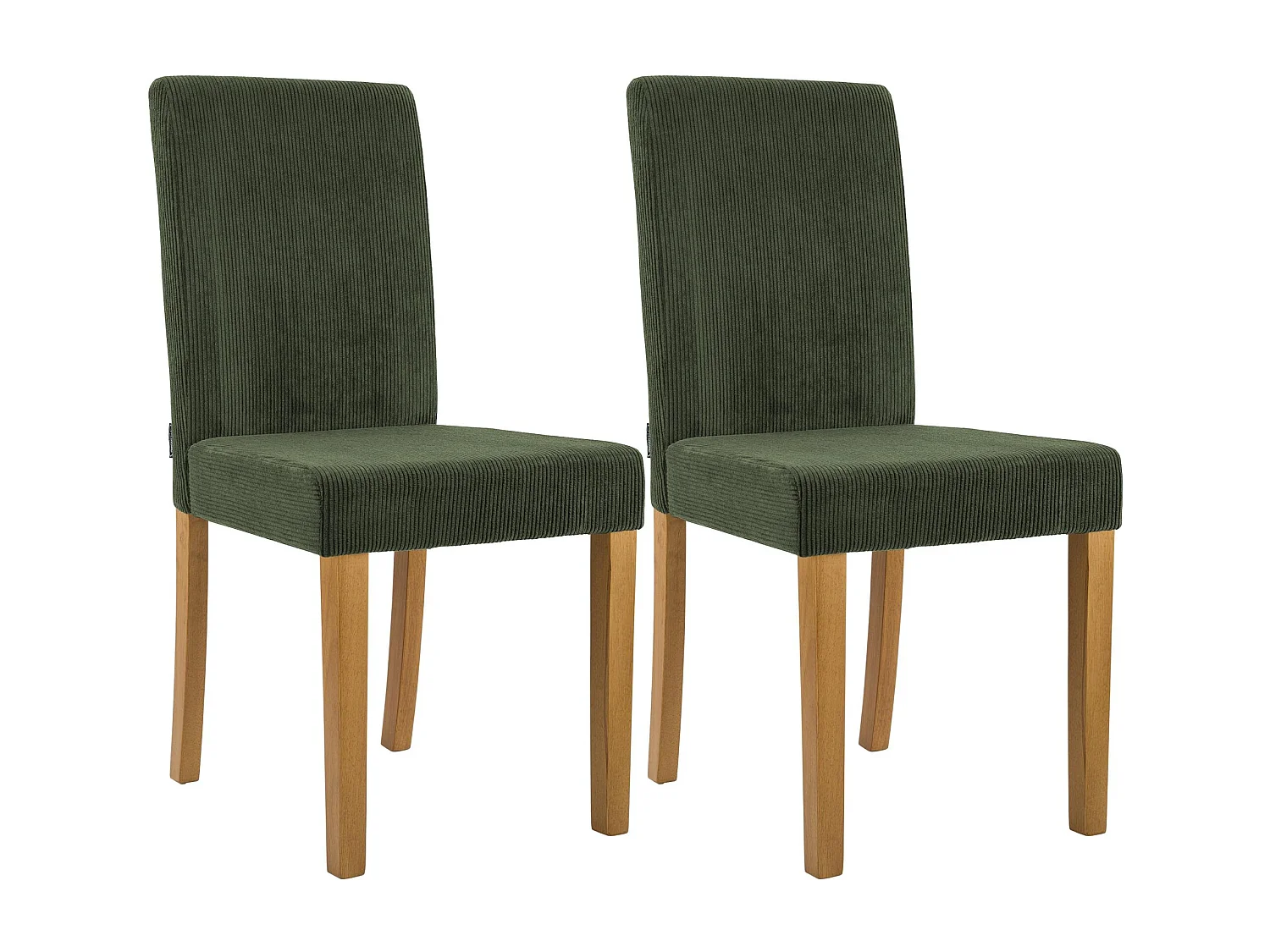 Lot de 2  chaise salle à manger - Cordon & Antique clair - Vert - Ina