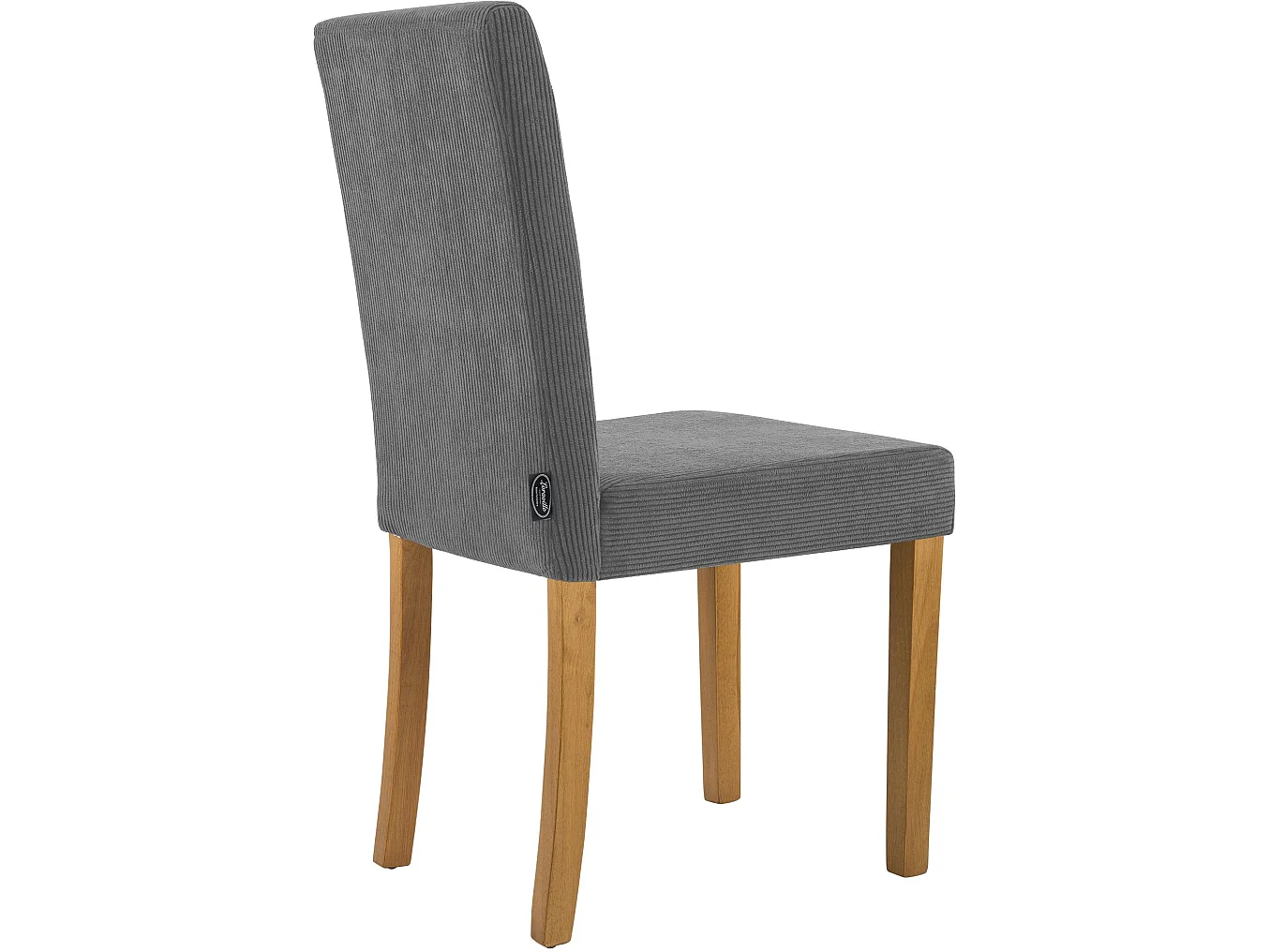 Lot de 2  chaise salle à manger - Cordon & Antique clair - Gris - Ina