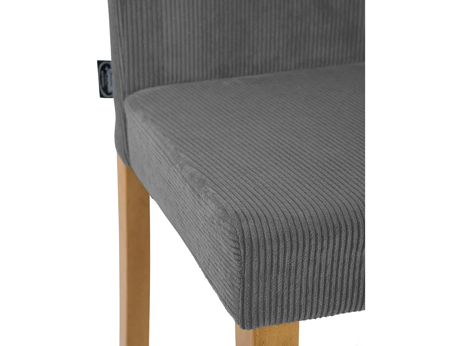 Lot de 2  chaise salle à manger - Cordon & Antique clair - Gris - Ina