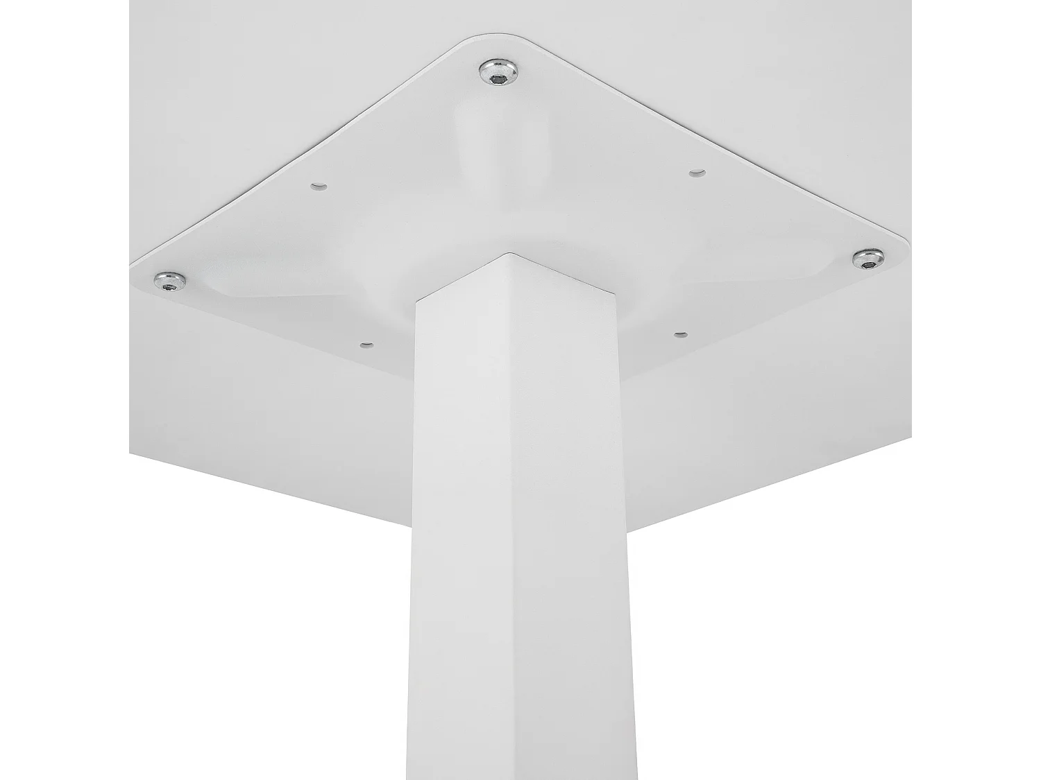 Table haute - carré - Bois - 60 x 60 cm - Blanc / Blanc - Sharon