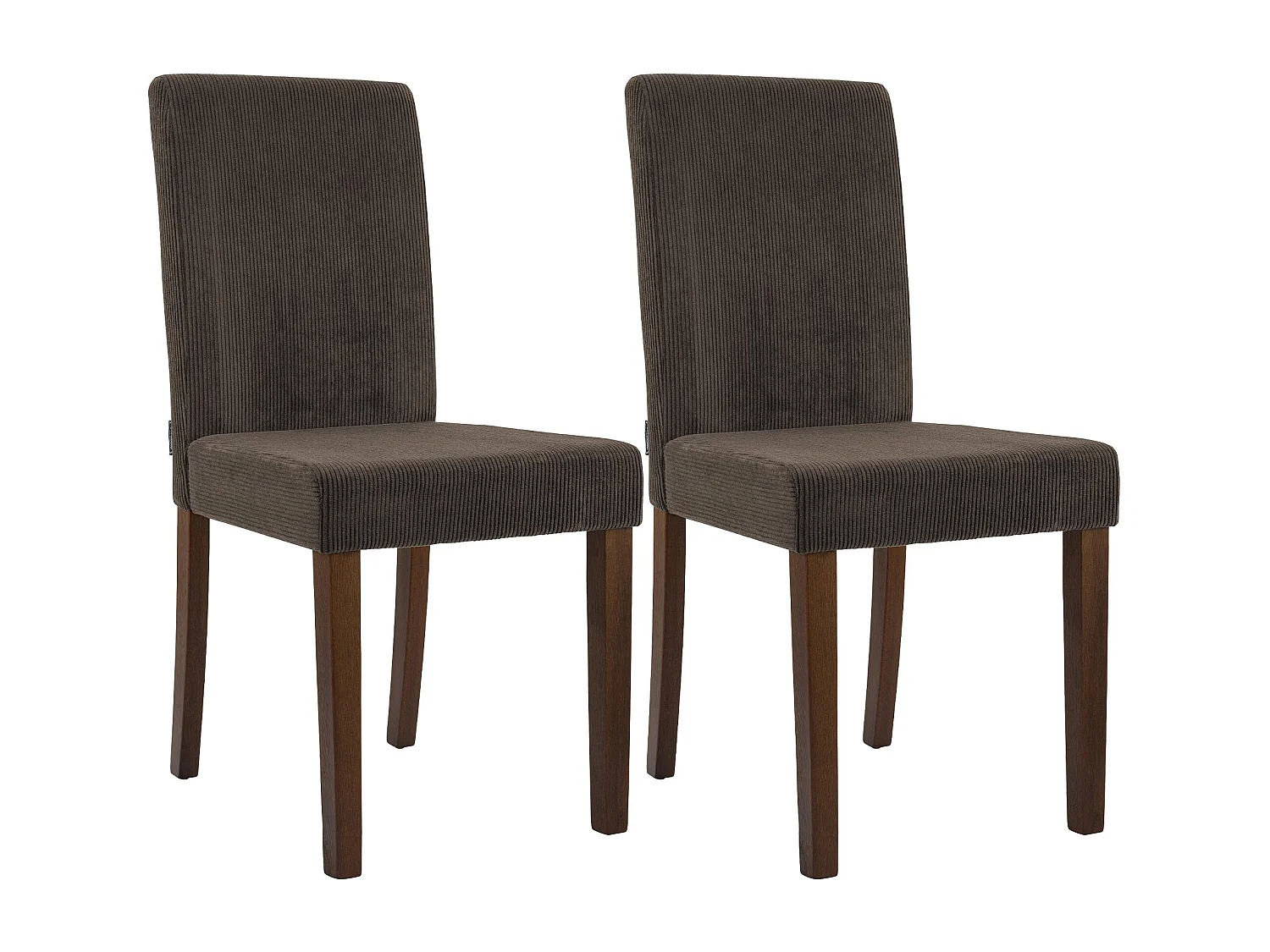 Lot de 2  chaise salle à manger - Cordon & Antique foncé - Marron - Ina