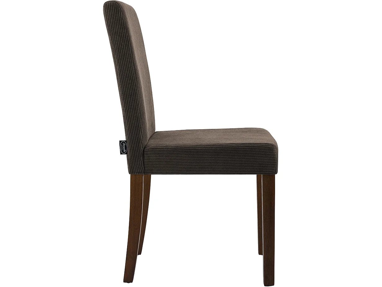 Lot de 2  chaise salle à manger - Cordon & Antique foncé - Marron - Ina