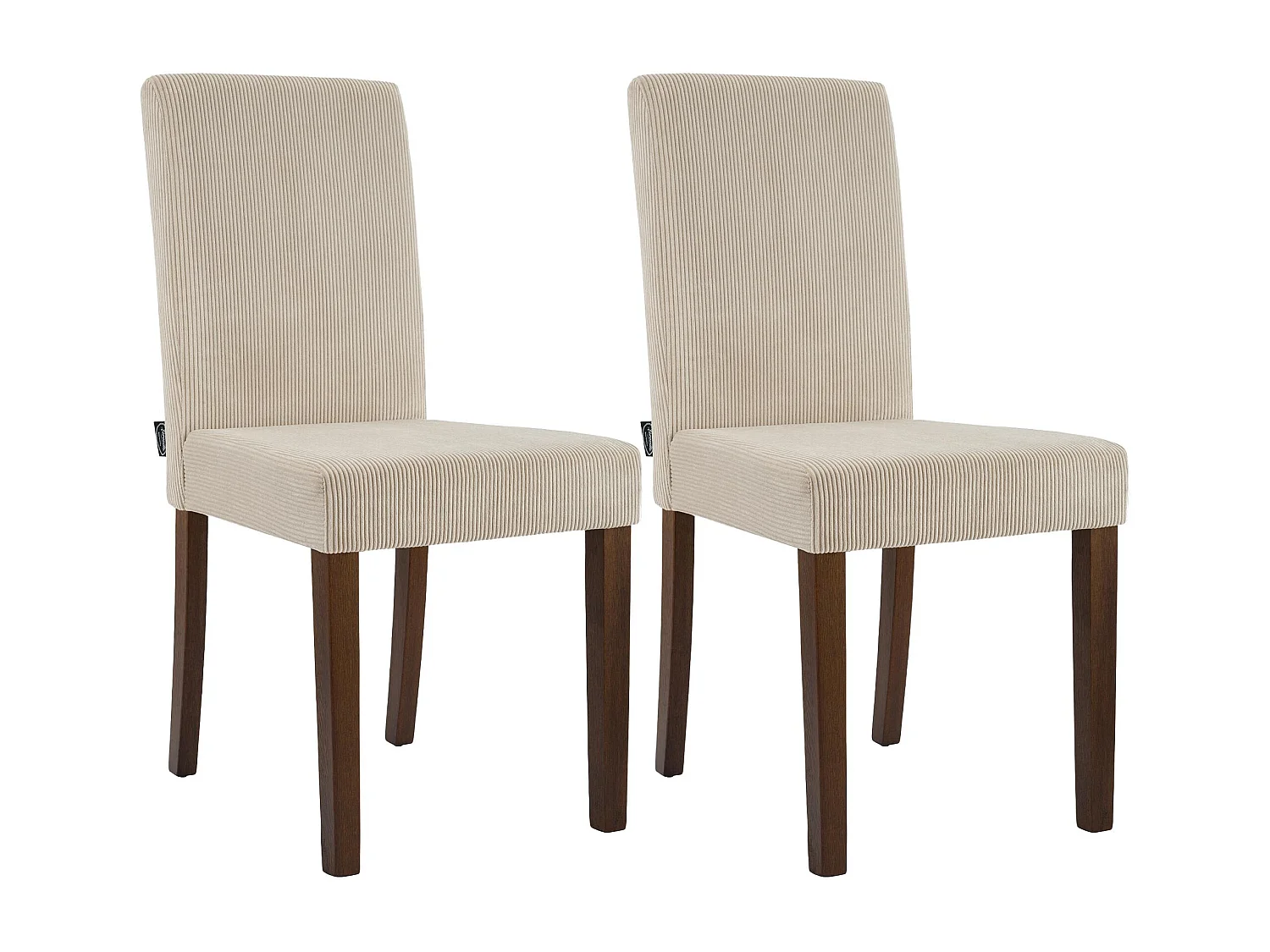 Lot de 2  chaise salle à manger - Cordon & Antique foncé - Marron clair - Ina