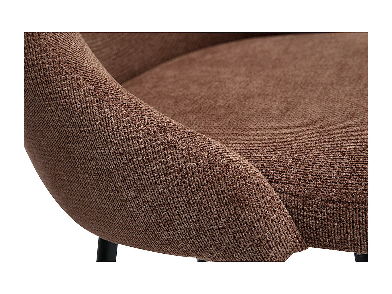 Stühle in verbrannter Erde texturiertem Samteffekt und schwarzem Metall (2er Set) HASTA