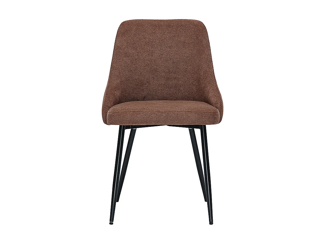 Stühle in verbrannter Erde texturiertem Samteffekt und schwarzem Metall (2er Set) HASTA