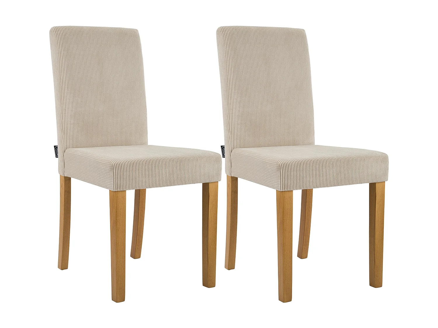 Lot de 2  chaise salle à manger - Cordon & Antique clair - Marron clair - Ina