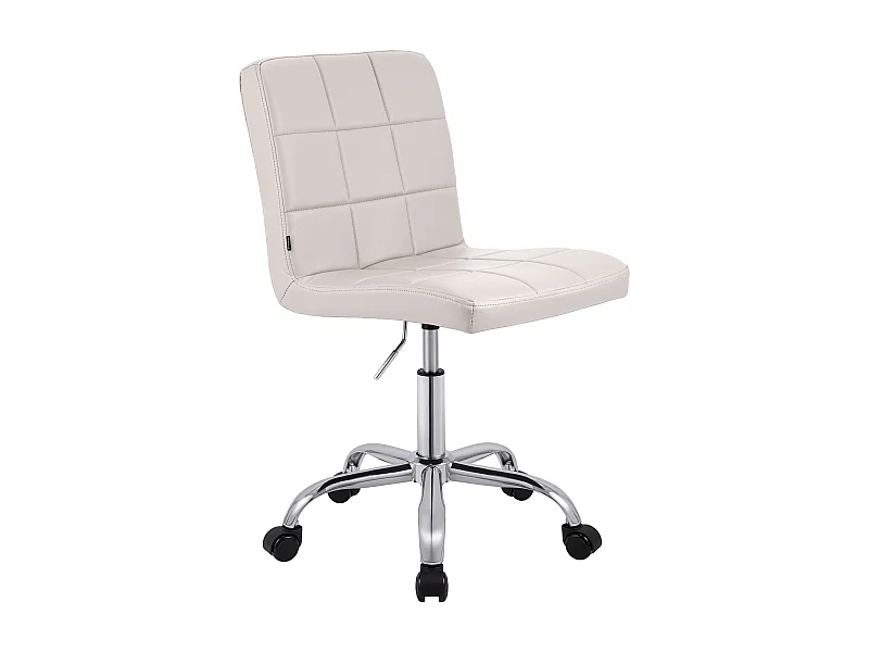 Chaise de bureau - Similicuir - Blanc - Darfield