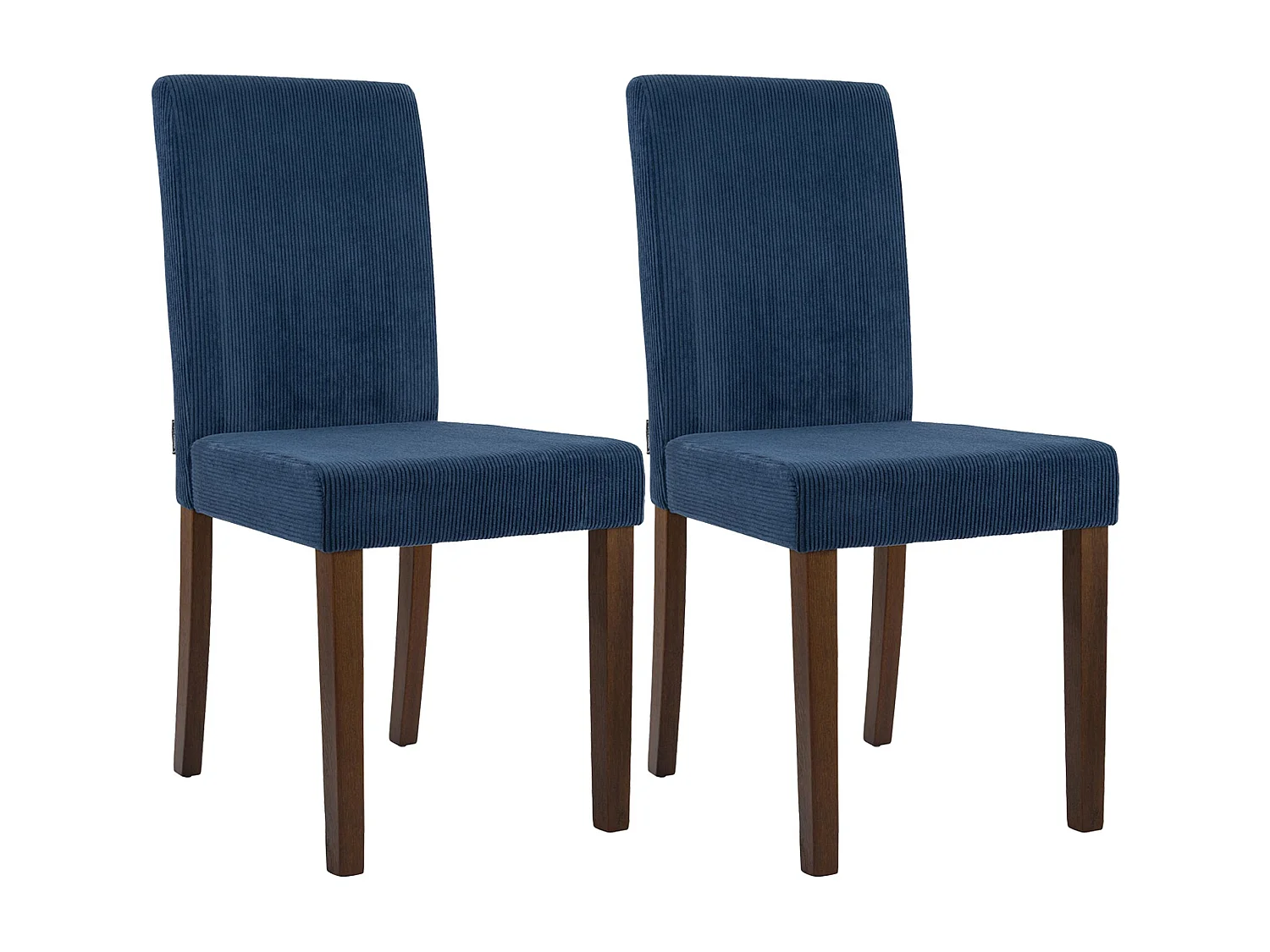 Lot de 2  chaise salle à manger - Cordon & Antique foncé - Bleu - Ina