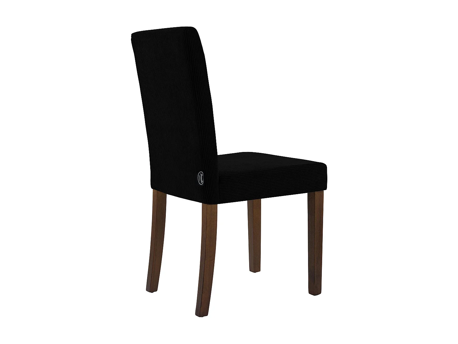 Lot de 2  chaise salle à manger - Cordon & Antique foncé - Noir - Ina