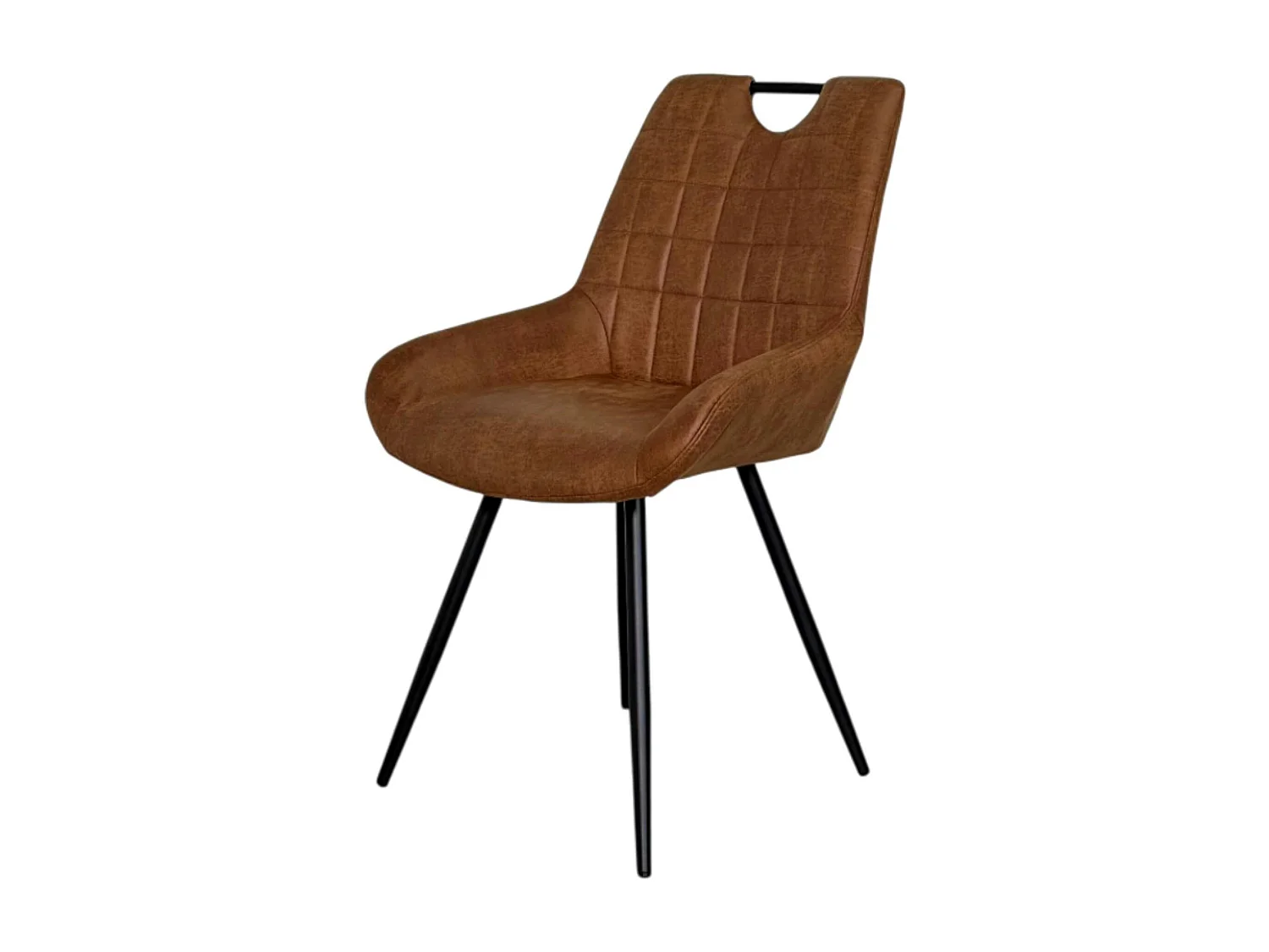 Chaise marron effet vieilli à poignée intégrée (lot de 2) MALMOE