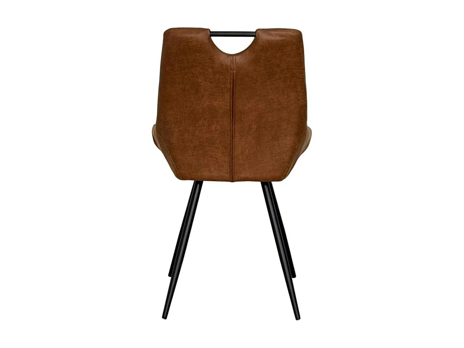 Chaise marron effet vieilli à poignée intégrée (lot de 2) MALMOE