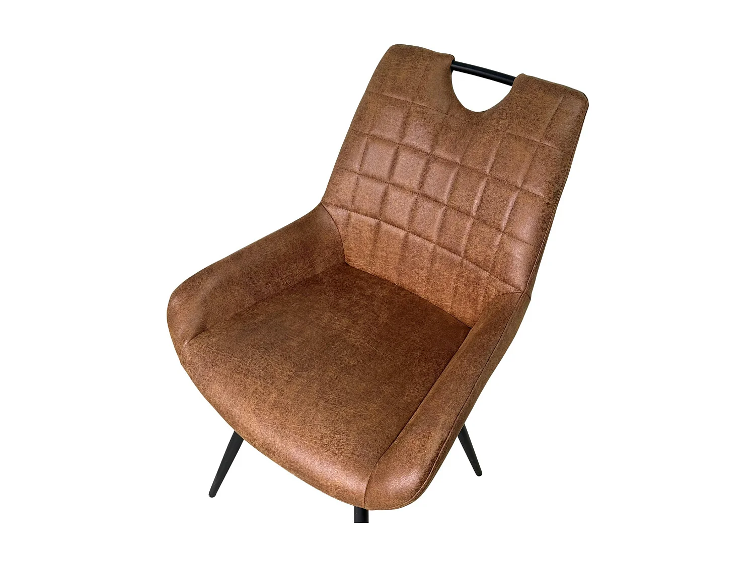 Chaise marron effet vieilli à poignée intégrée (lot de 2) MALMOE