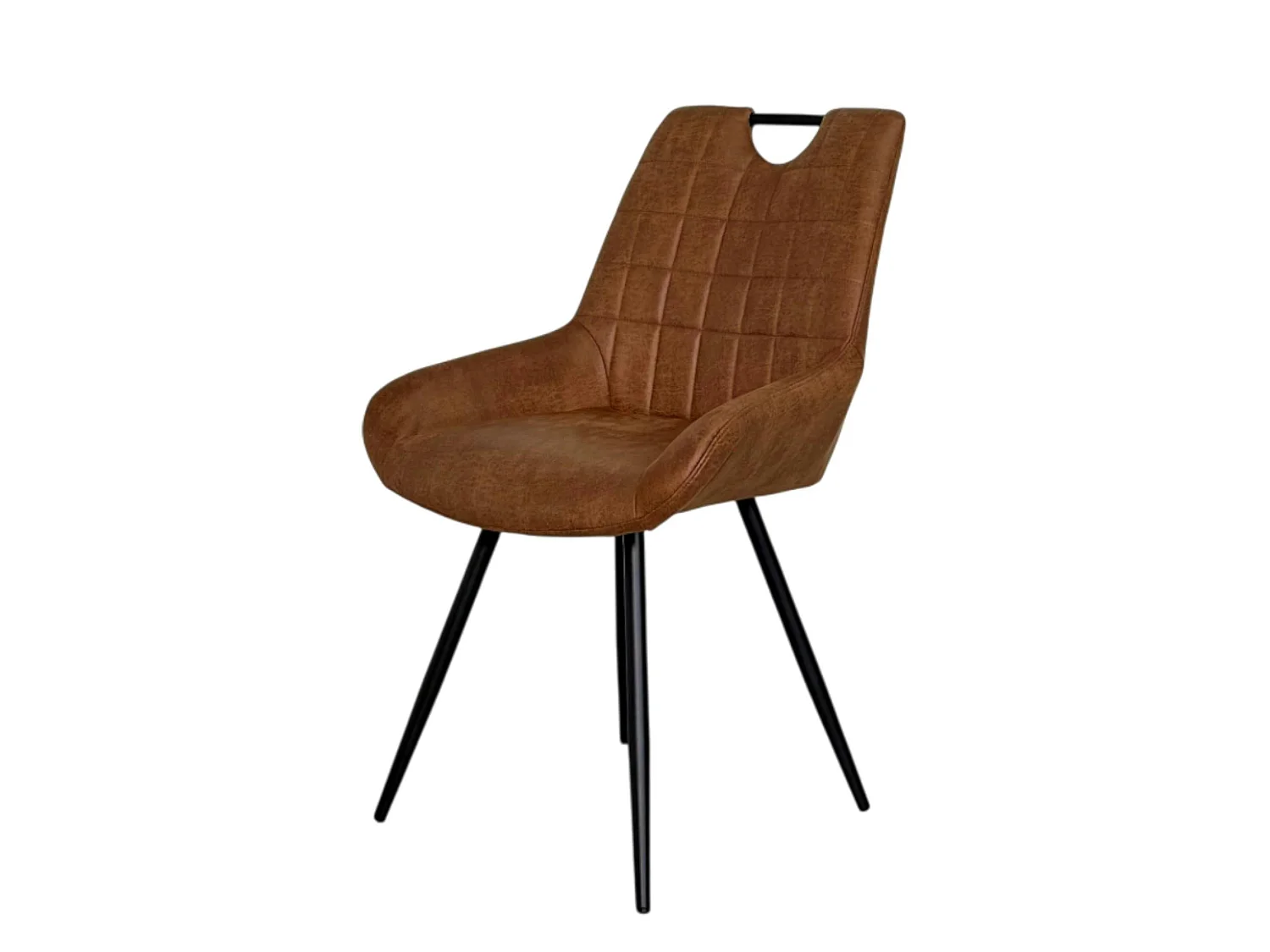Chaise marron effet vieilli à poignée intégrée (lot de 2) MALMOE