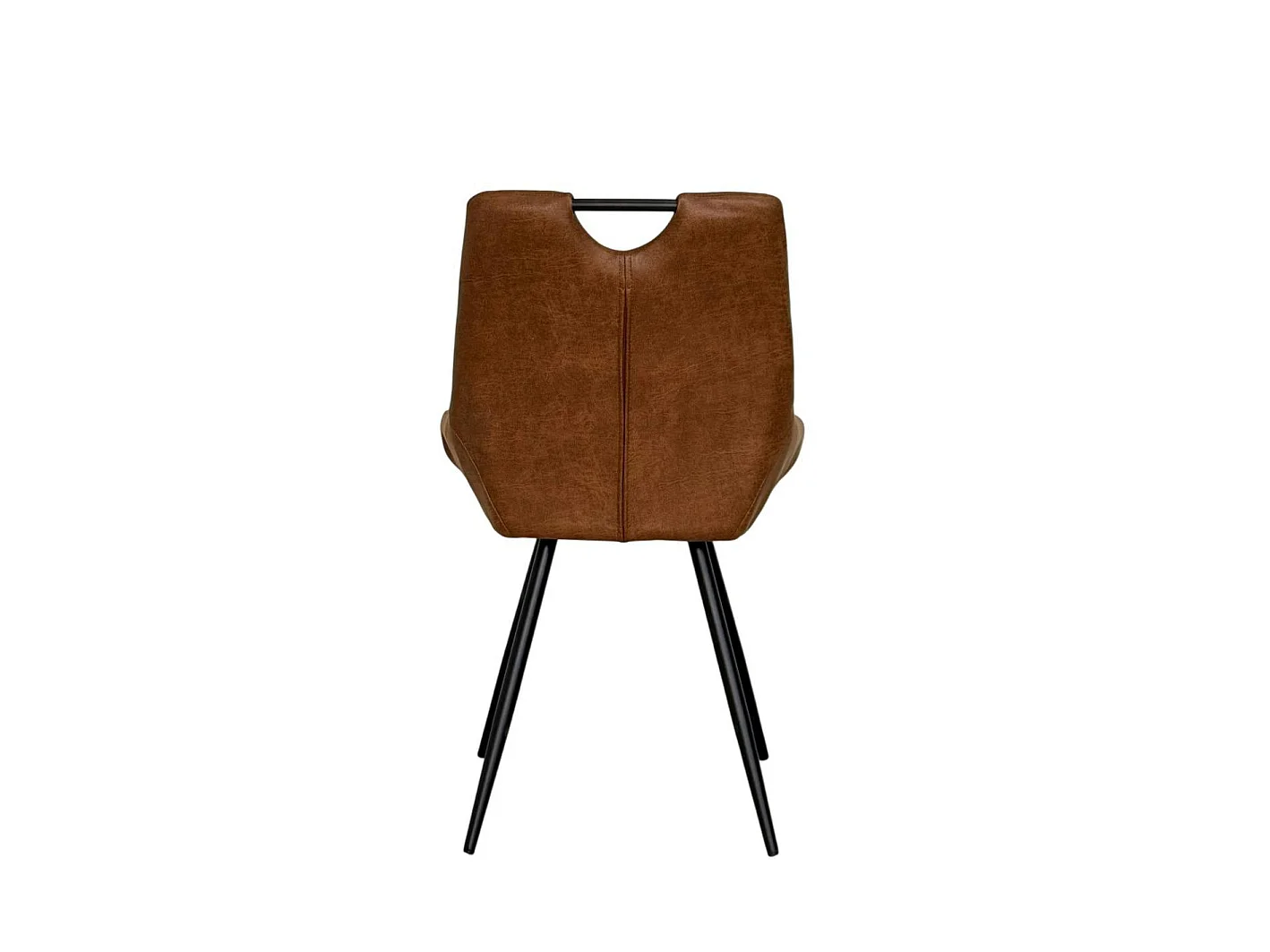 Chaise marron effet vieilli à poignée intégrée (lot de 2) MALMOE