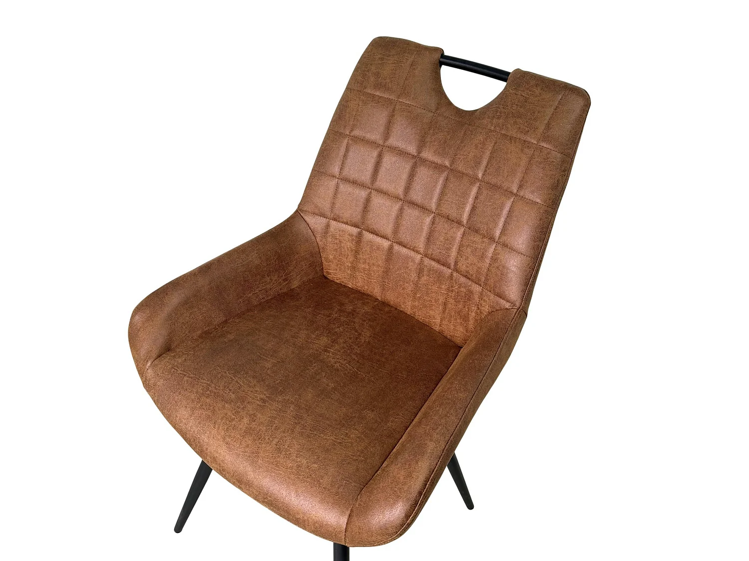 Chaise marron effet vieilli à poignée intégrée (lot de 2) MALMOE