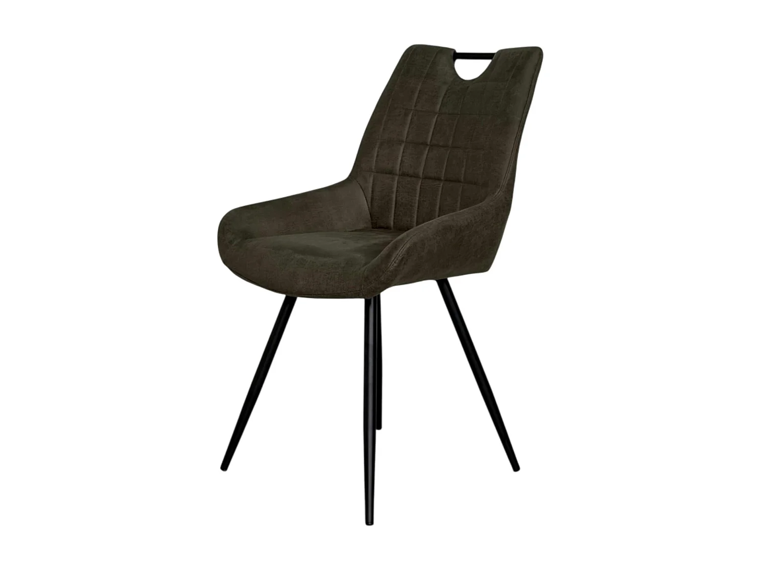 Chaise vert foncé effet vieilli à poignée intégrée (lot de 2) MALMOE