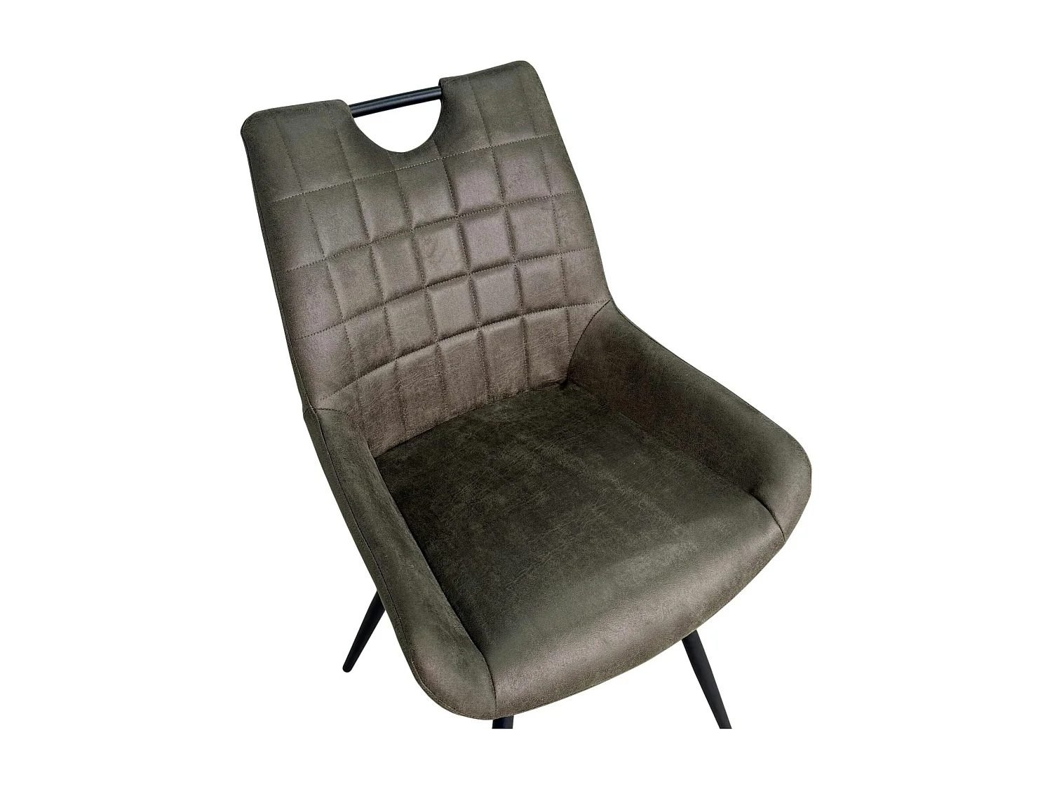 Chaise vert foncé effet vieilli à poignée intégrée (lot de 2) MALMOE